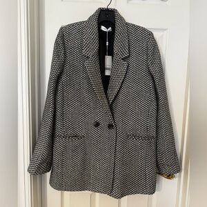 Anine Bing Oversize fishbone/ herringbone blazer